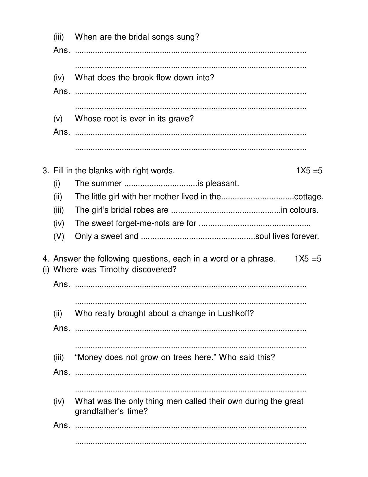 Odisha Board HSC English Sample Paper - Page 2