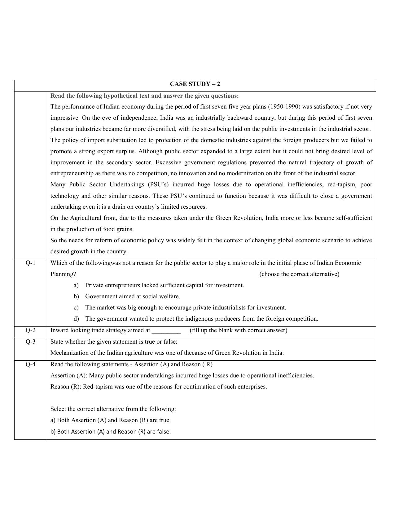 CBSE Class XII Economics Question Bank - Page 2