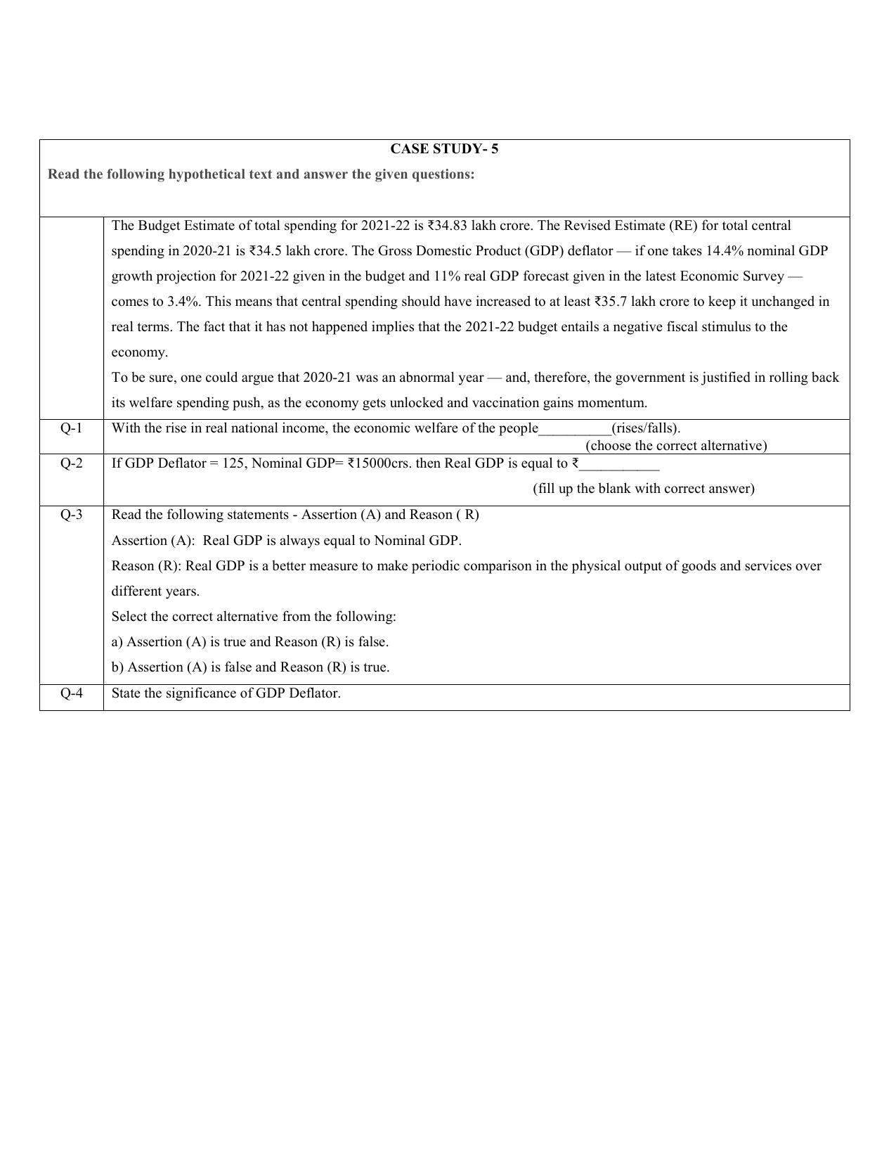 CBSE Class XII Economics Question Bank - Page 5