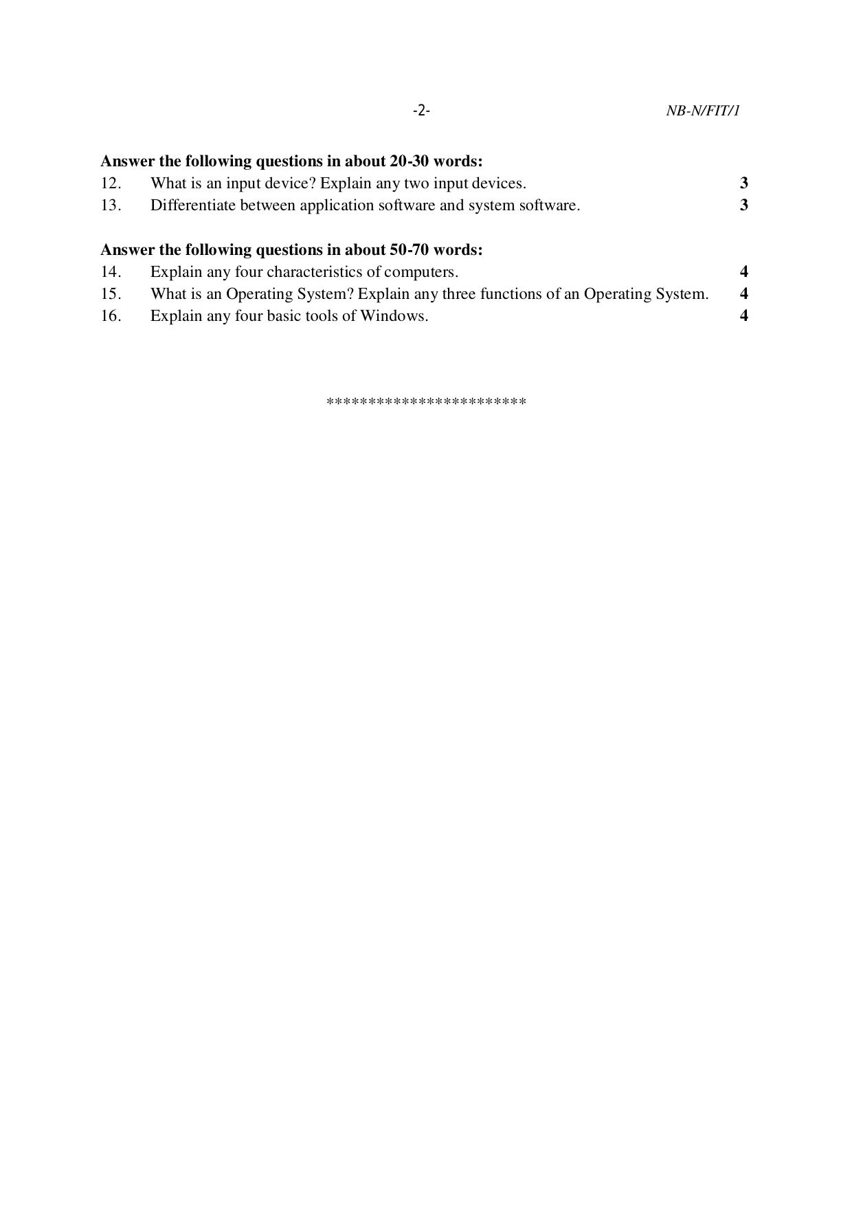 NBSE Class IX Final Examination 2022 Phase 1 Question Paper (All Subjects) - Page 32
