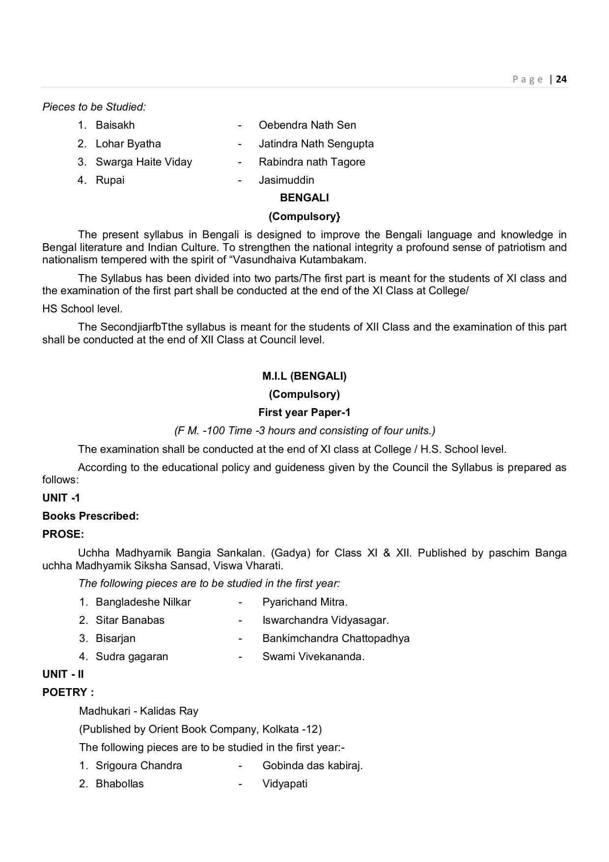 CHSE Odisha Class 12 Syllabus for Commerce - Page 24
