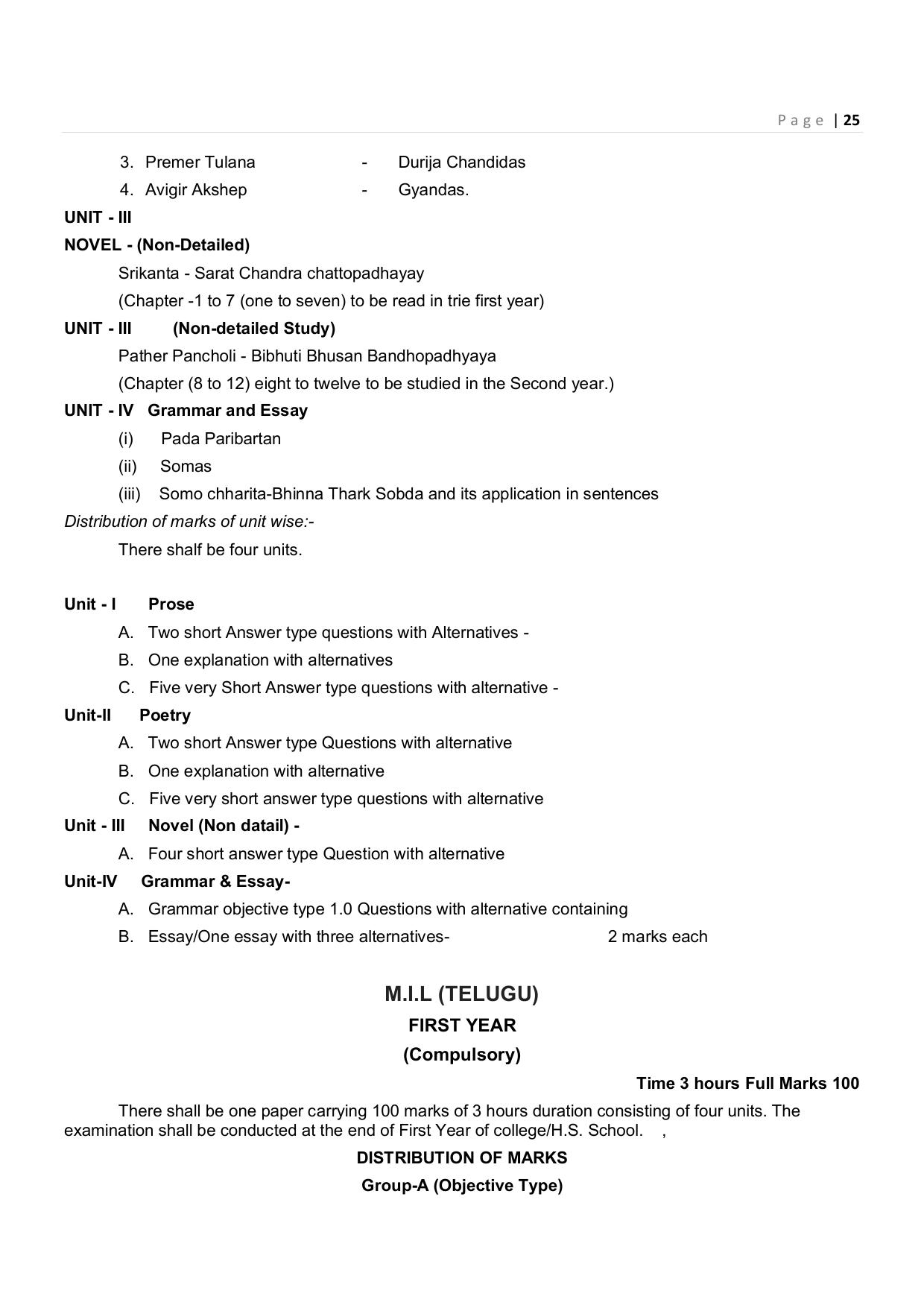 CHSE Odisha Class 12 Syllabus for Commerce - Page 25