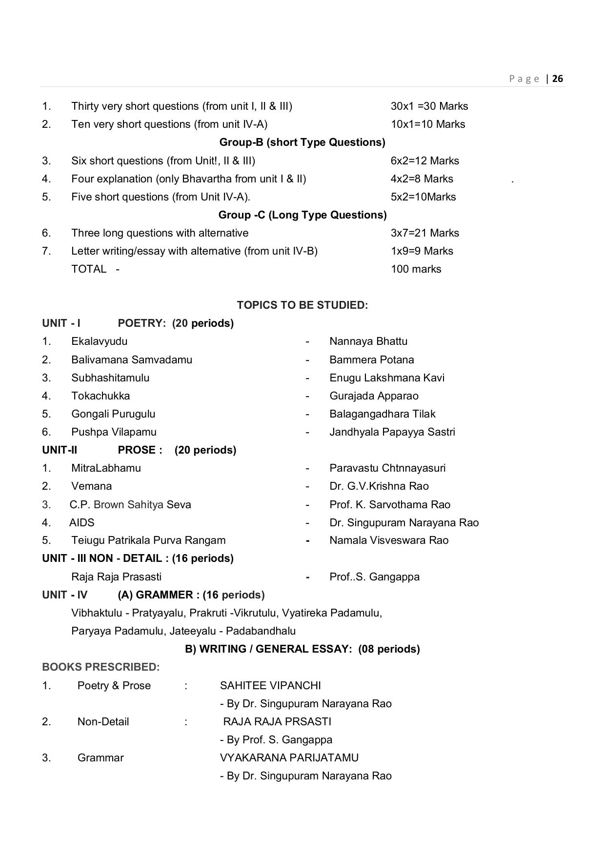 CHSE Odisha Class 12 Syllabus for Commerce - Page 26