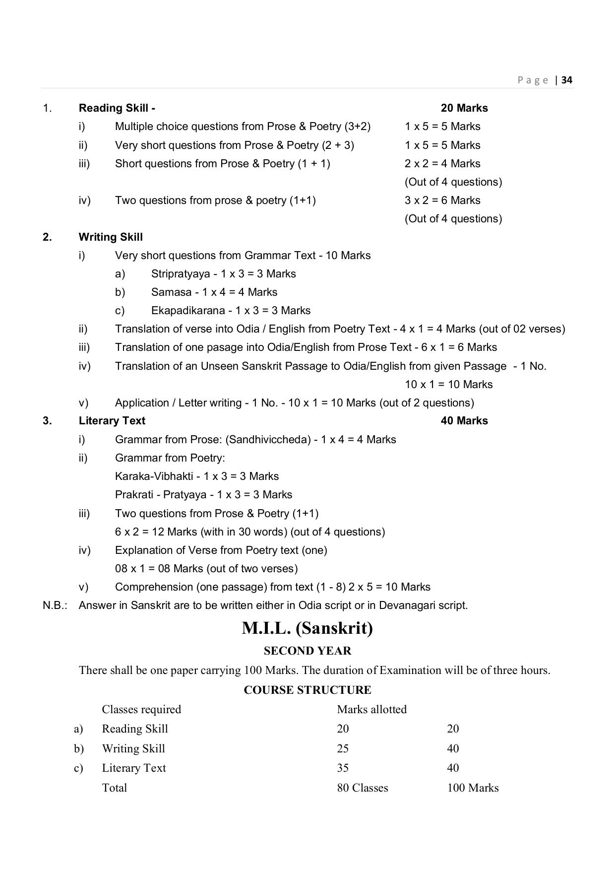 CHSE Odisha Class 12 Syllabus for Commerce - Page 34