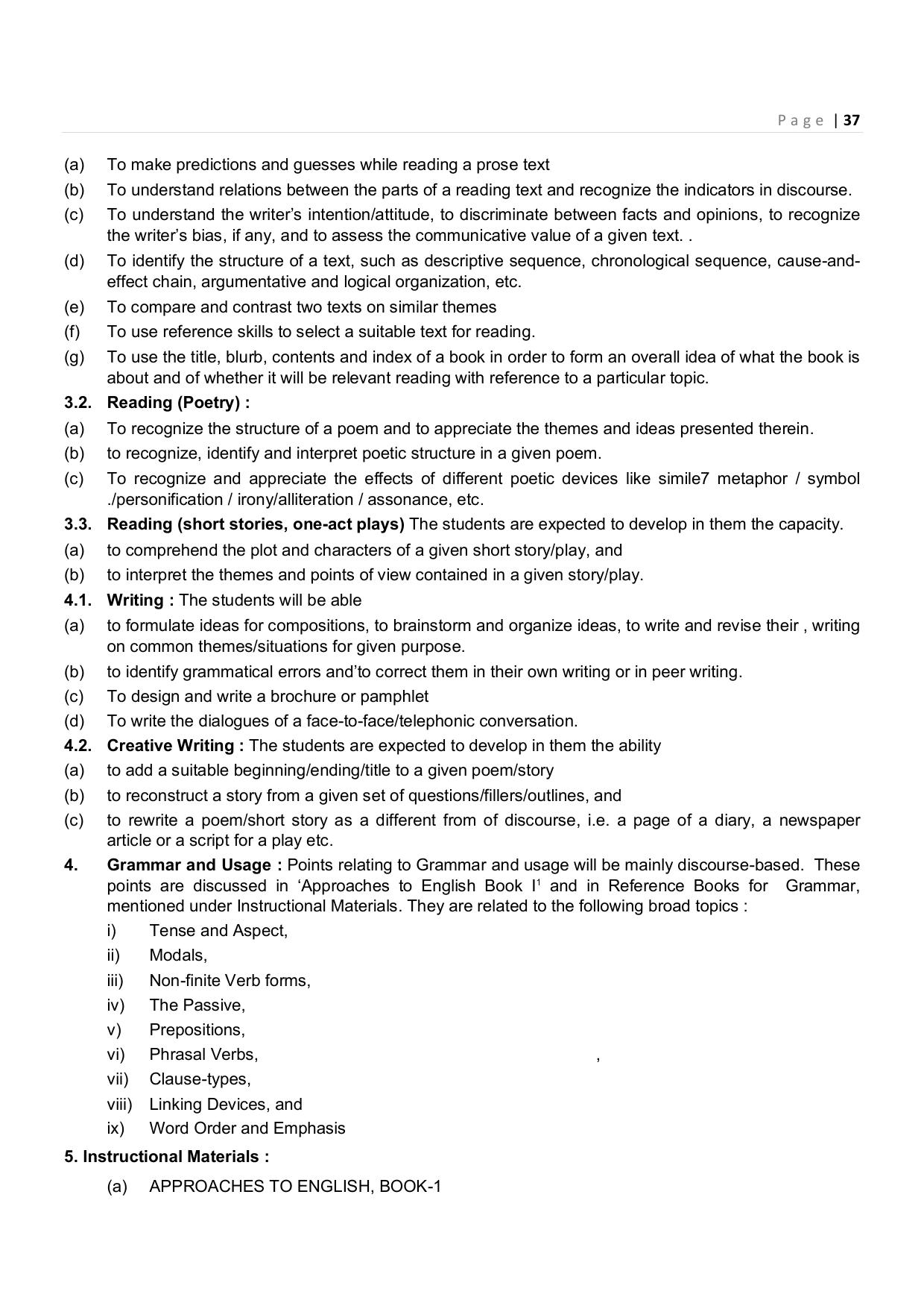 CHSE Odisha Class 12 Syllabus for Commerce - Page 37