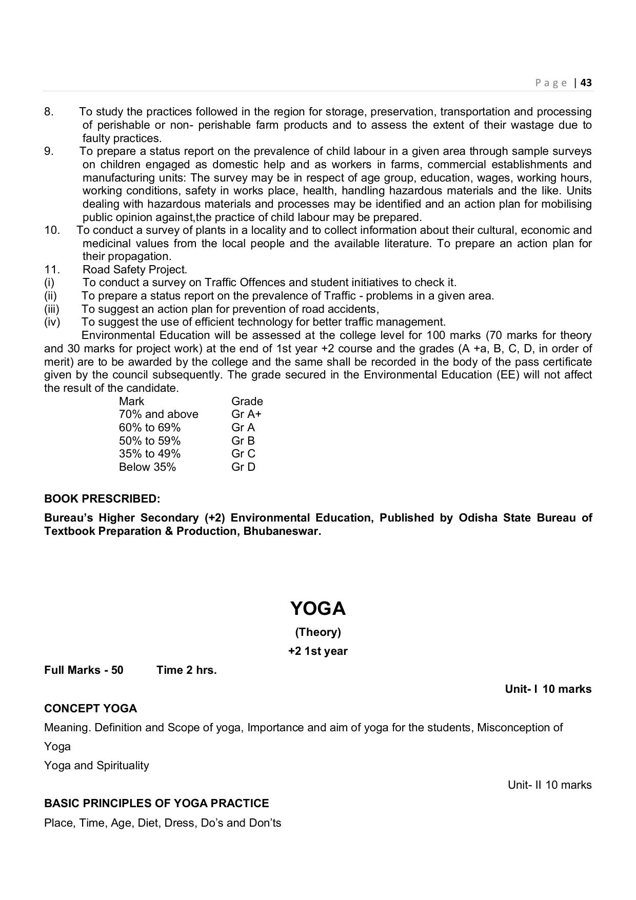 CHSE Odisha Class 12 Syllabus for Commerce - Page 43
