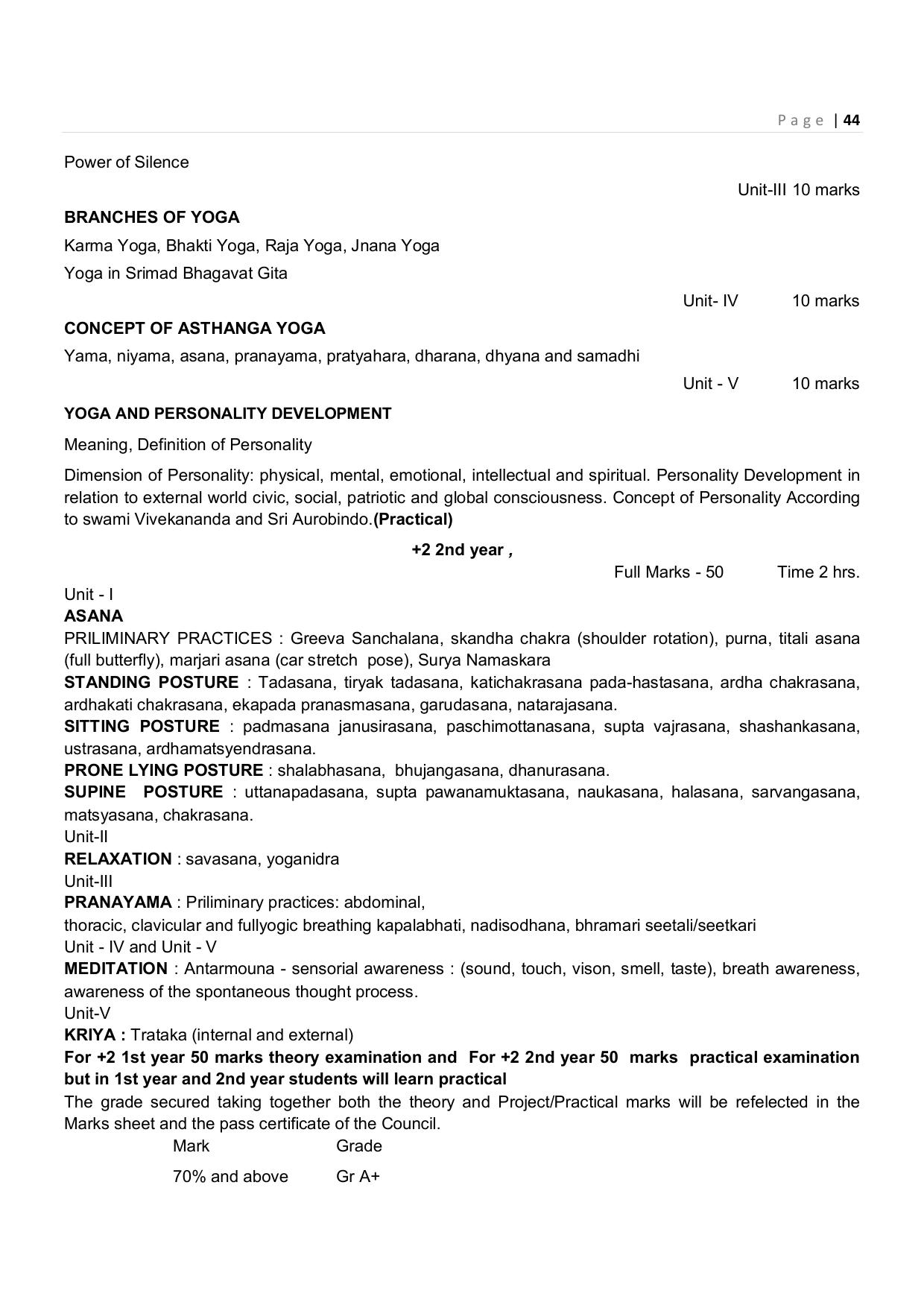 CHSE Odisha Class 12 Syllabus for Commerce - Page 44