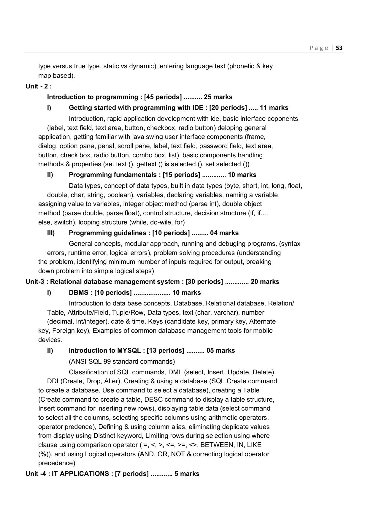 CHSE Odisha Class 12 Syllabus for Commerce - Page 53
