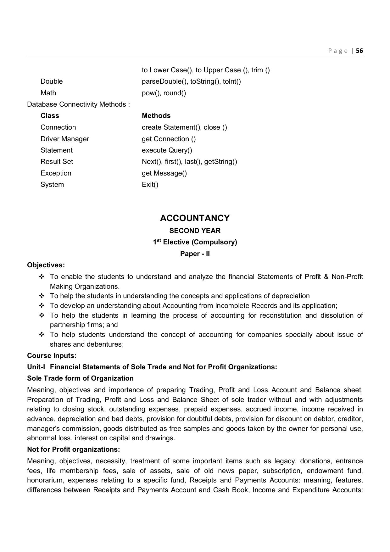 CHSE Odisha Class 12 Syllabus for Commerce - Page 56