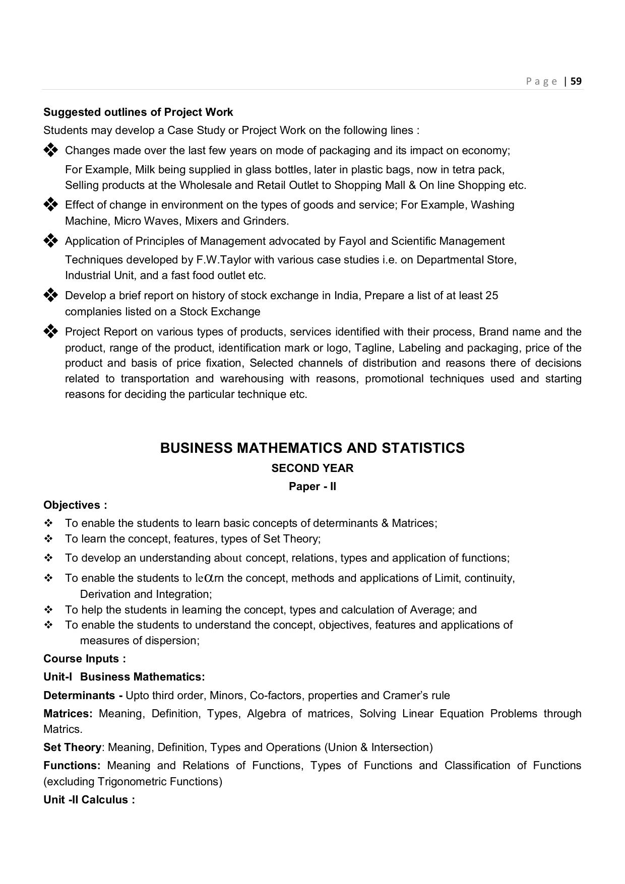 CHSE Odisha Class 12 Syllabus for Commerce - Page 59