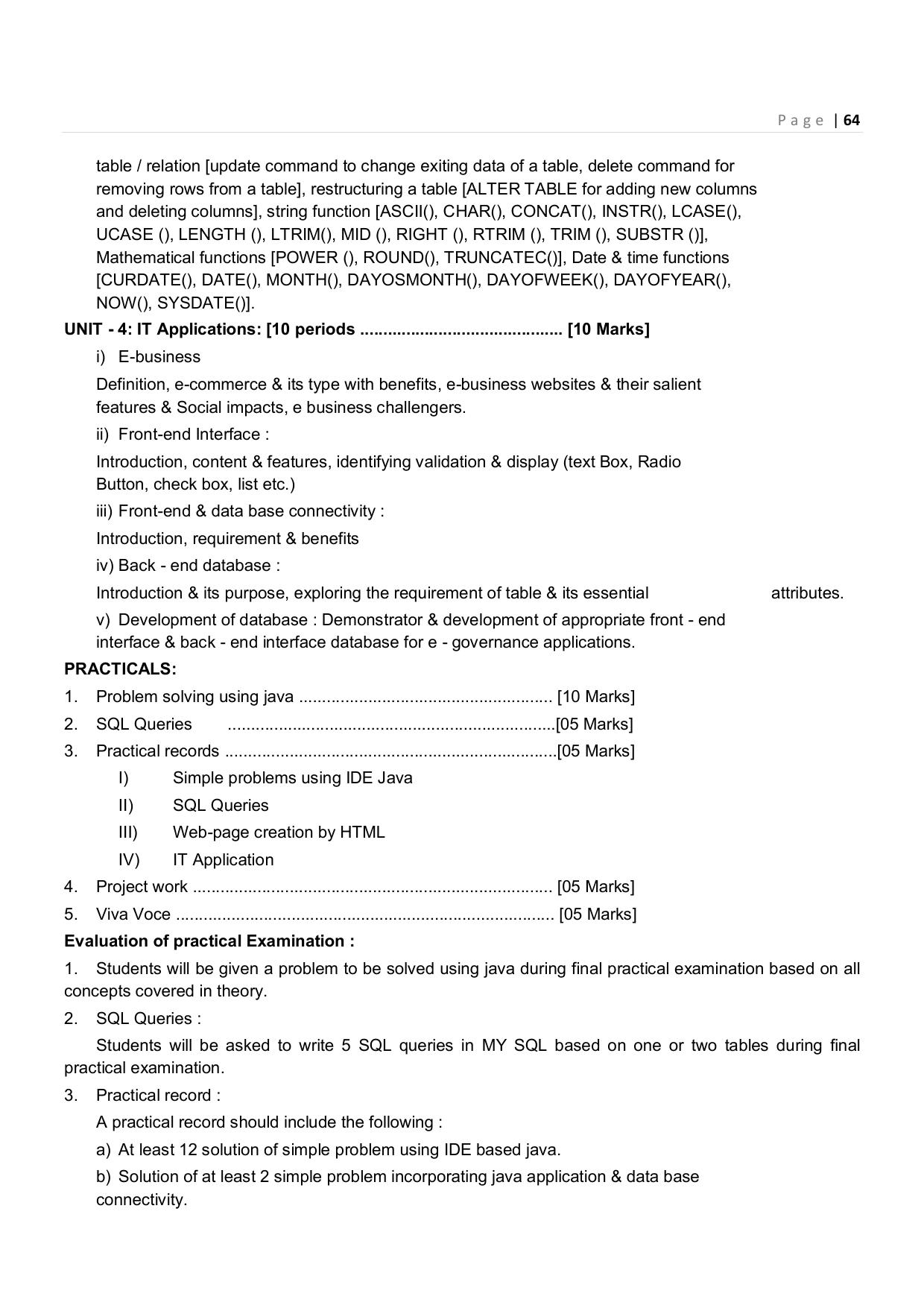 CHSE Odisha Class 12 Syllabus for Commerce - Page 64