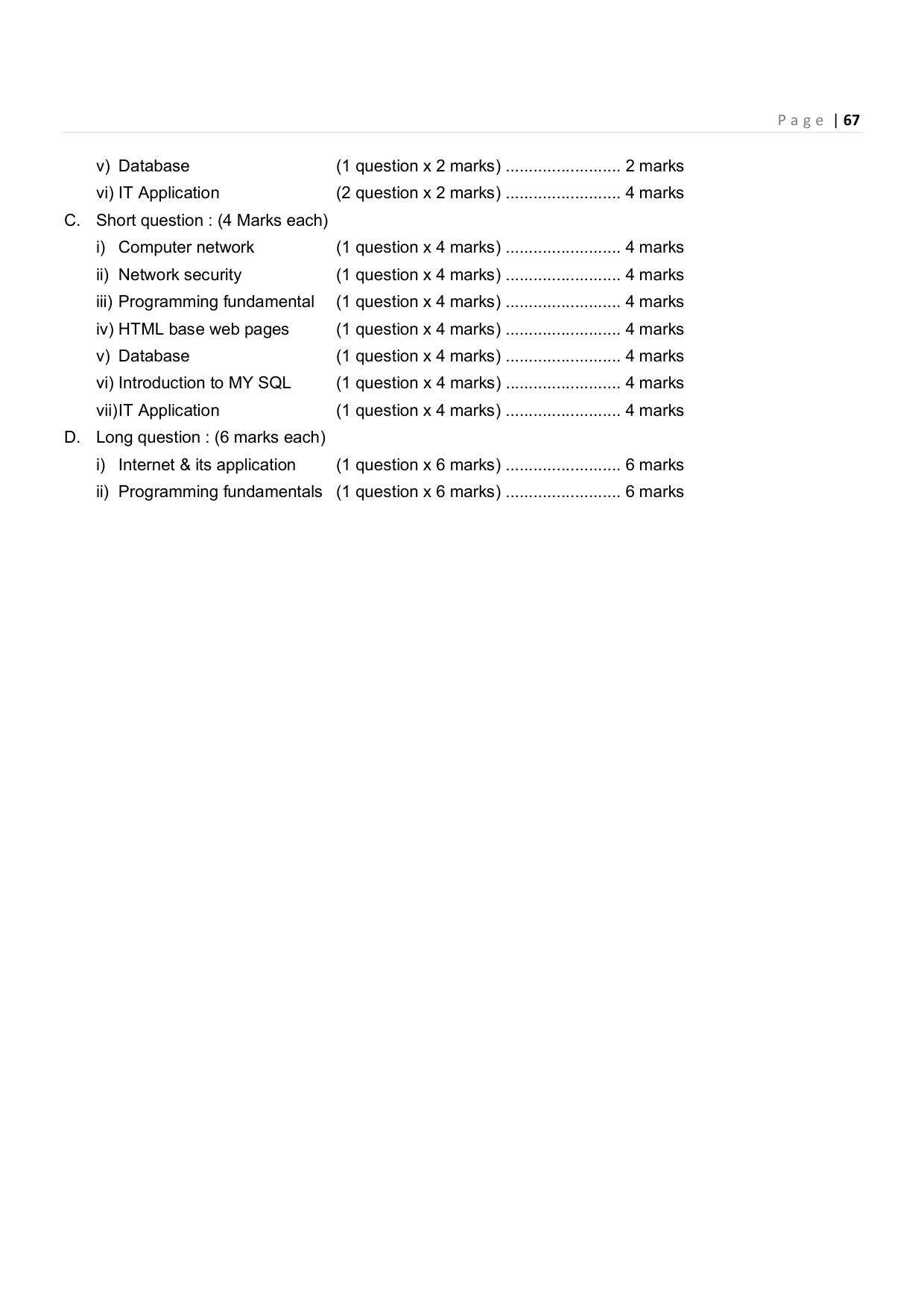 CHSE Odisha Class 12 Syllabus for Commerce - Page 67