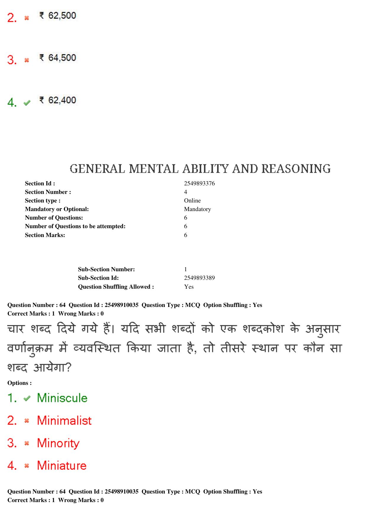 MP CPCT 22nd Feb 2020 Question Paper Shift 2 - Page 46