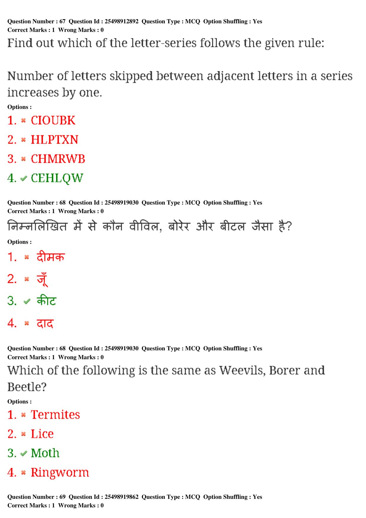 MP CPCT 22nd Feb 2020 Question Paper Shift 2 - Page 50