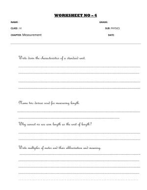 CBSE Worksheets for Class 6 Physics Measurement Assignment 2