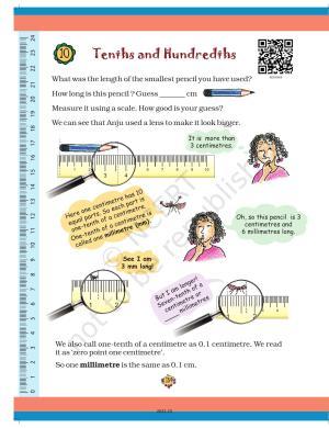 NCERT Book for Class 5 Maths Chapter 10 Tenths and Hundredths