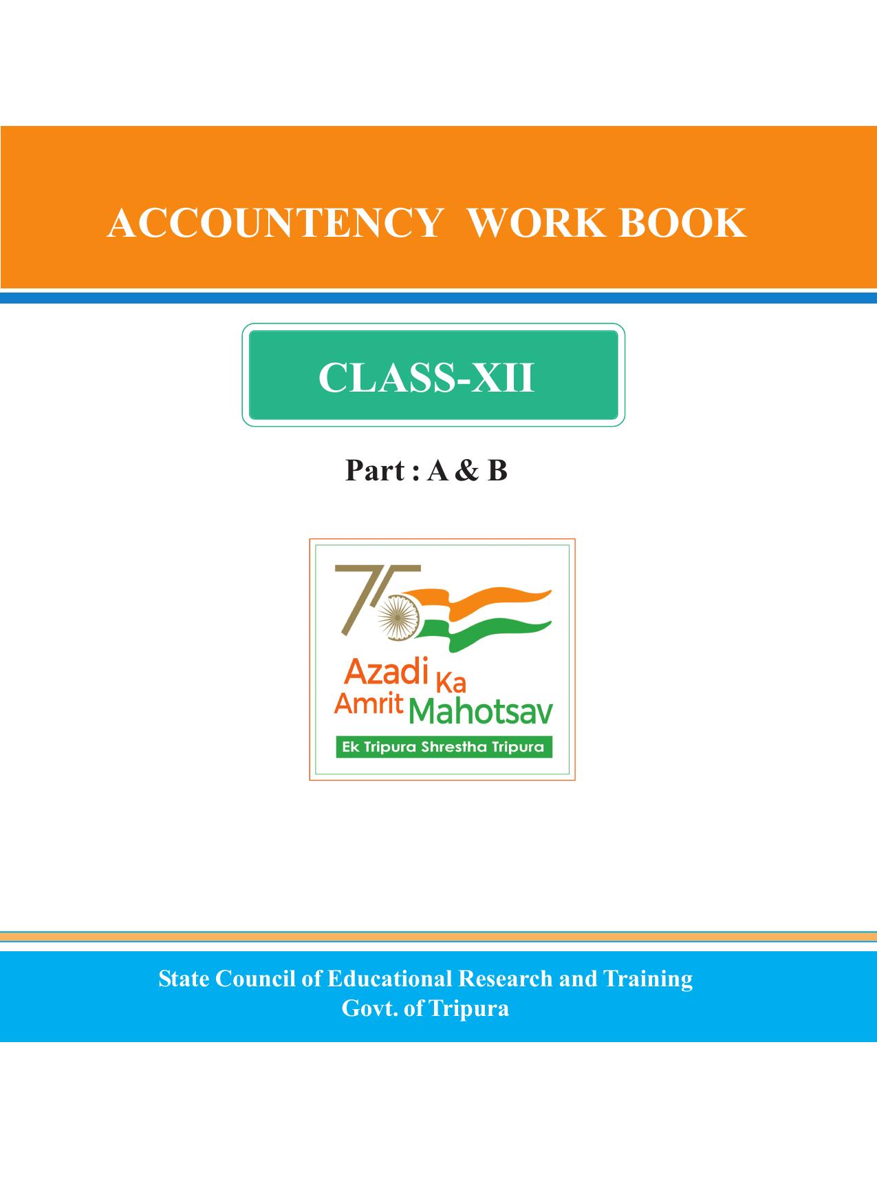 Tripura Board Class 12 Accountency English Workbooks - Page 1