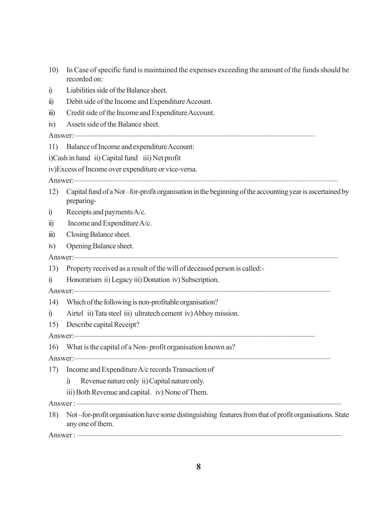 Tripura Board Class 12 Accountency English Workbooks - Page 12