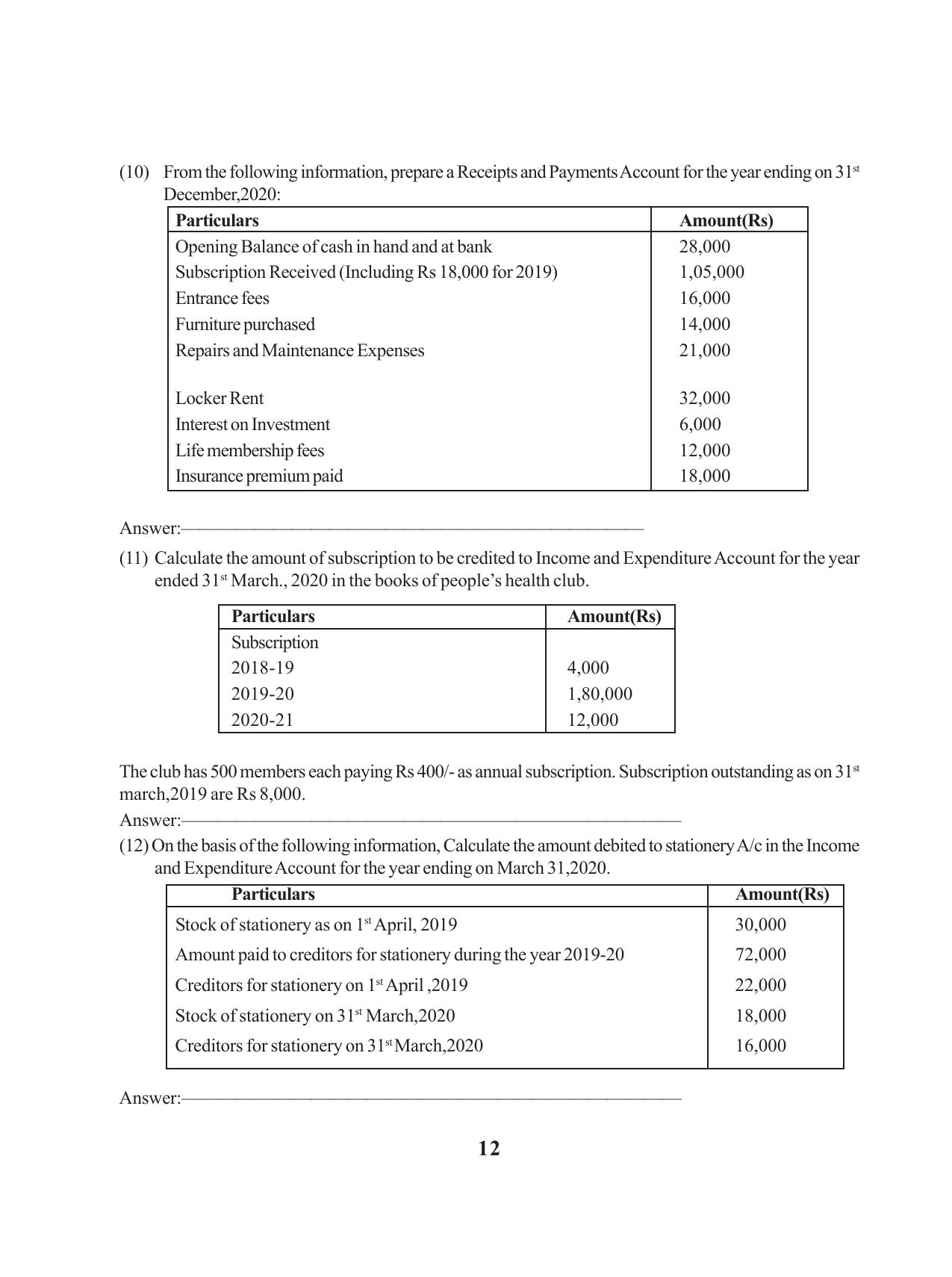 Tripura Board Class 12 Accountency English Workbooks - Page 16