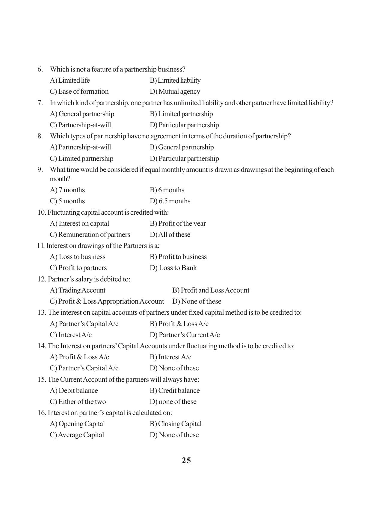 Tripura Board Class 12 Accountency English Workbooks - Page 29