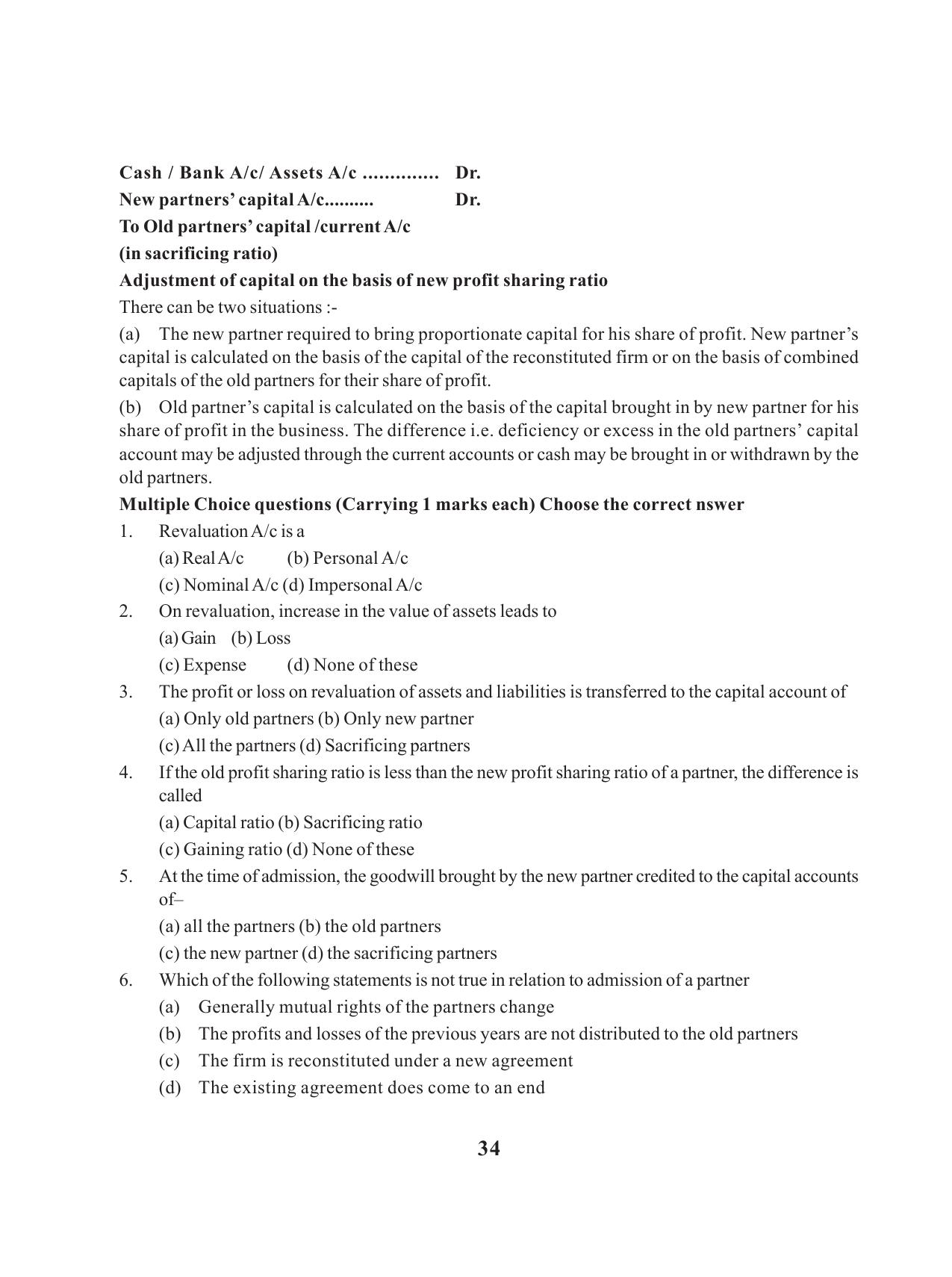 Tripura Board Class 12 Accountency English Workbooks - Page 38