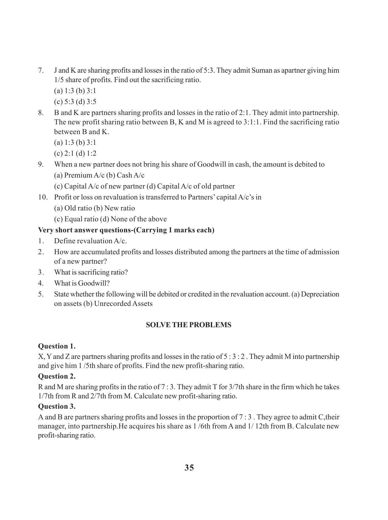 Tripura Board Class 12 Accountency English Workbooks - Page 39