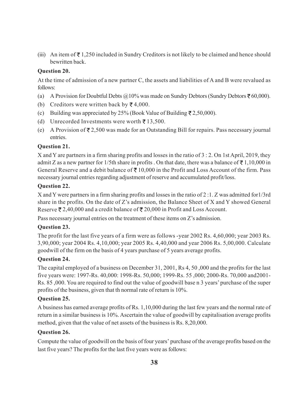 Tripura Board Class 12 Accountency English Workbooks - Page 42