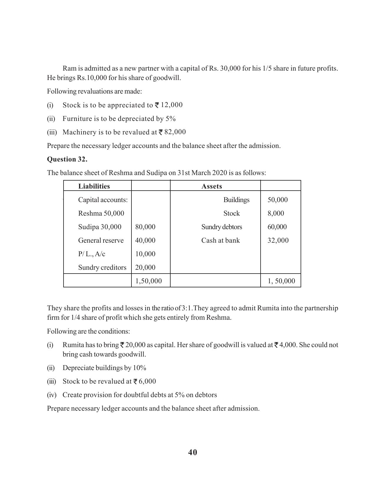 Tripura Board Class 12 Accountency English Workbooks - Page 44