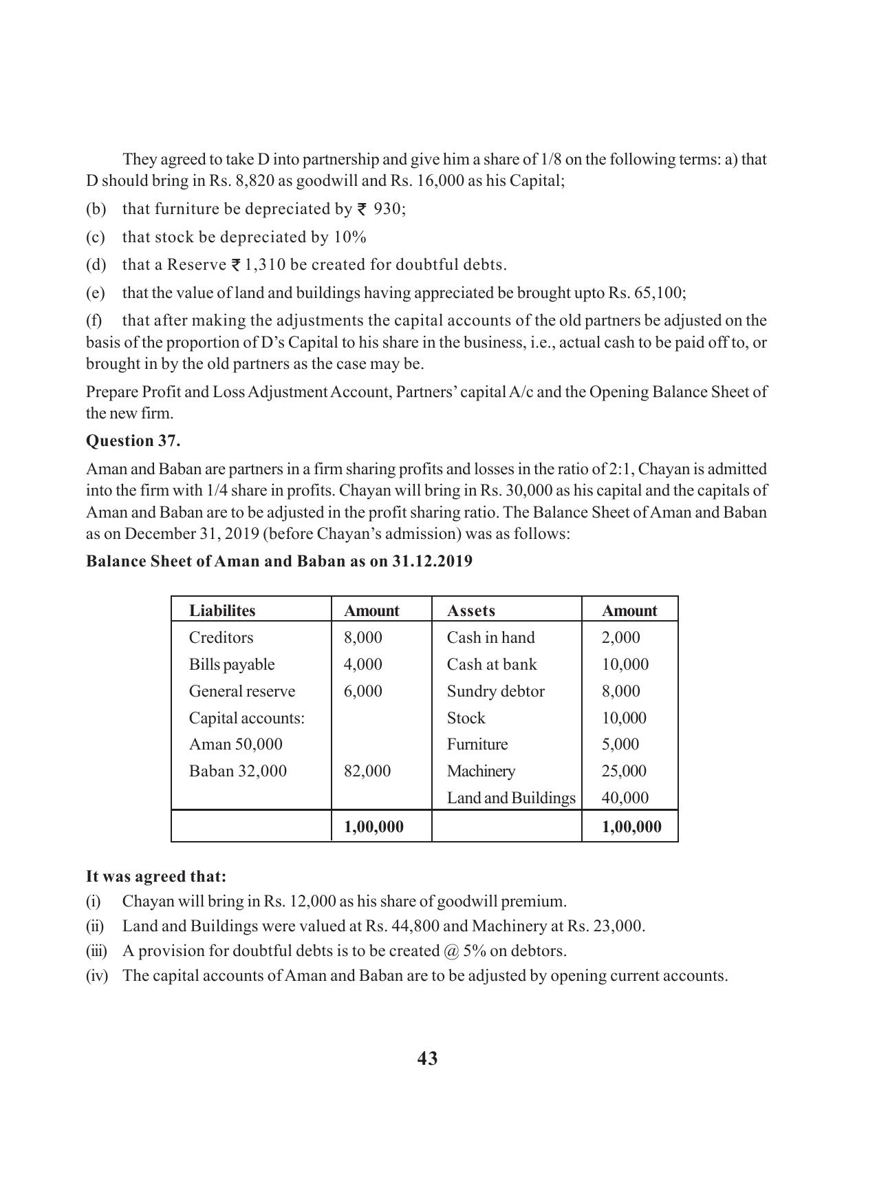 Tripura Board Class 12 Accountency English Workbooks - Page 47