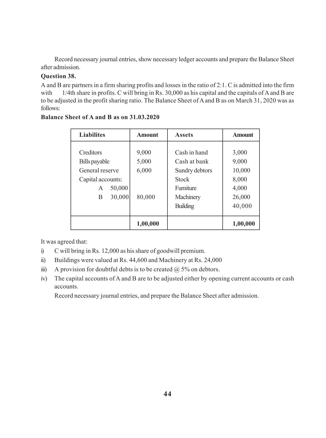 Tripura Board Class 12 Accountency English Workbooks - Page 48