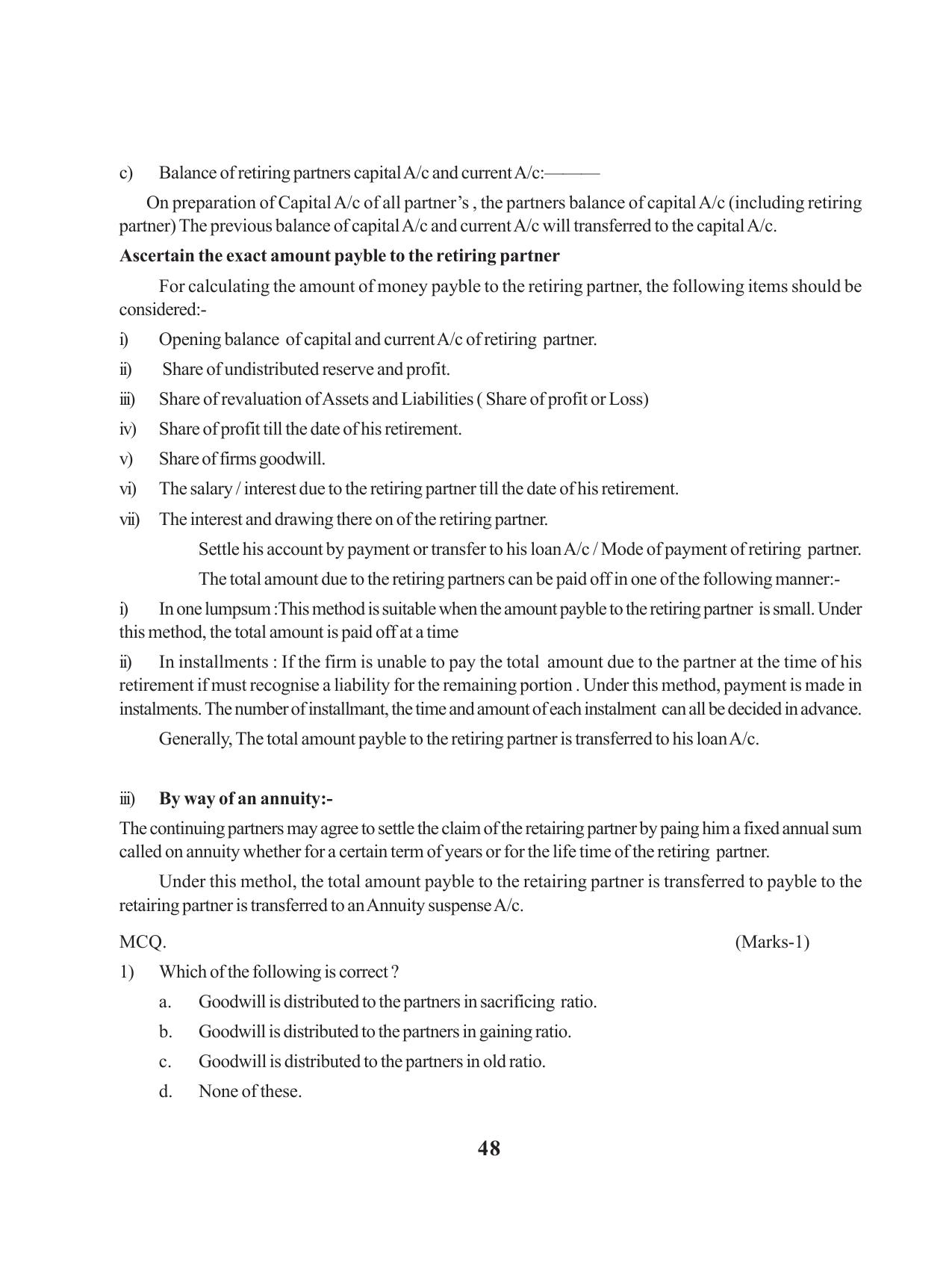 Tripura Board Class 12 Accountency English Workbooks - Page 52