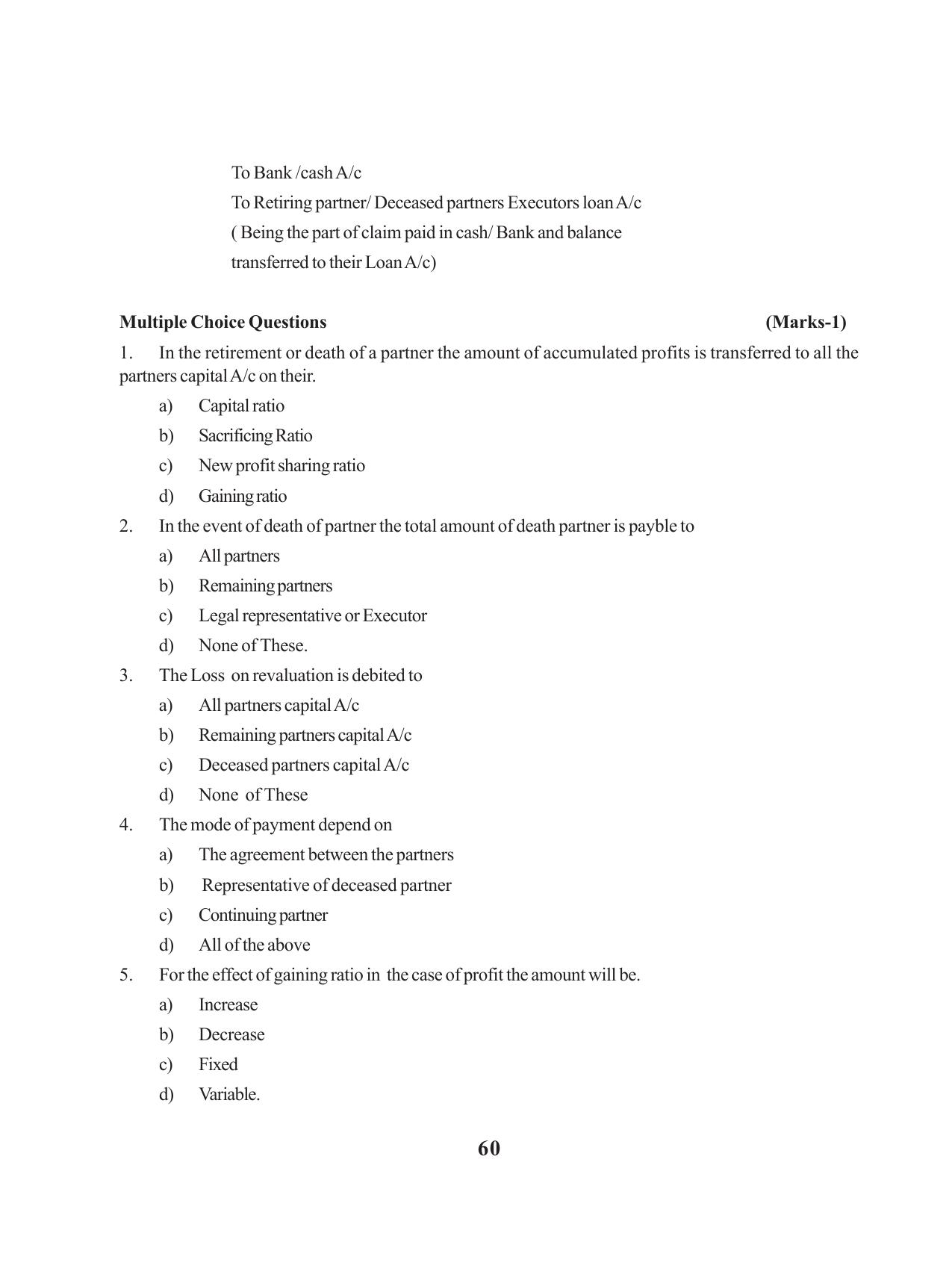 Tripura Board Class 12 Accountency English Workbooks - Page 64