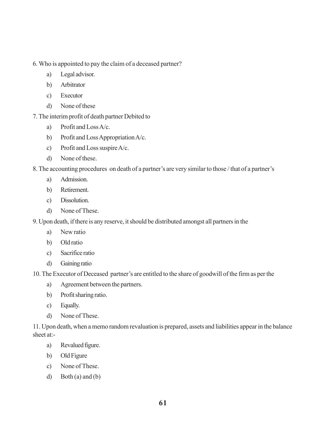 Tripura Board Class 12 Accountency English Workbooks - Page 65