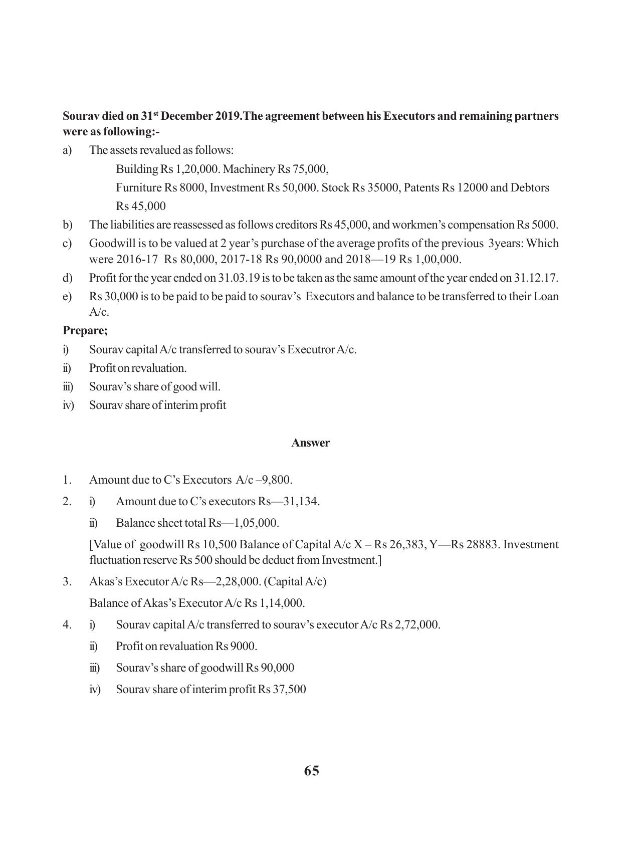Tripura Board Class 12 Accountency English Workbooks - Page 69