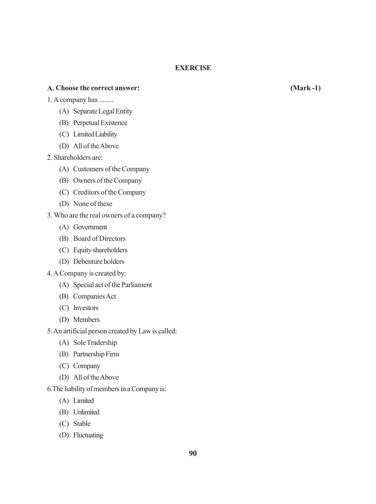 Tripura Board Class 12 Accountency English Workbooks - Page 94