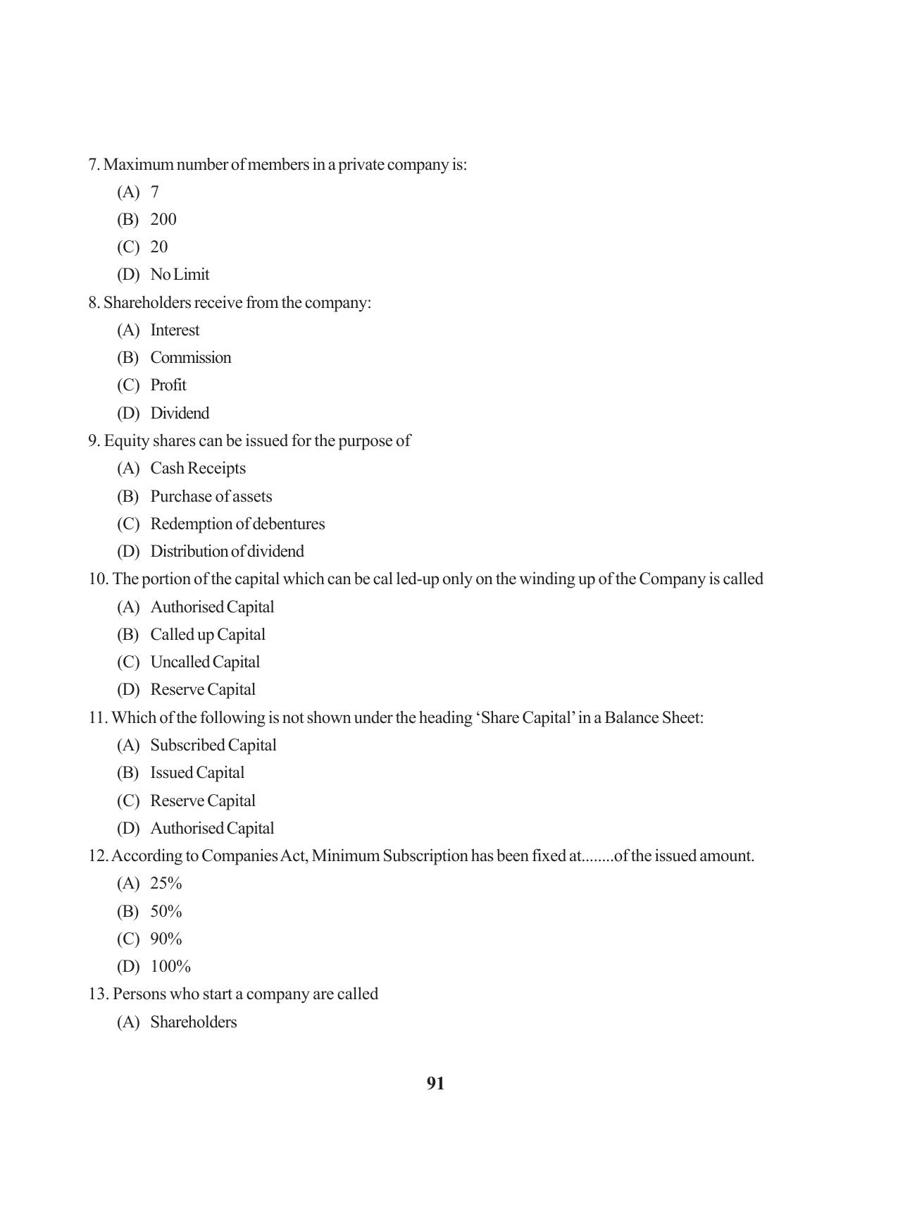 Tripura Board Class 12 Accountency English Workbooks - Page 95