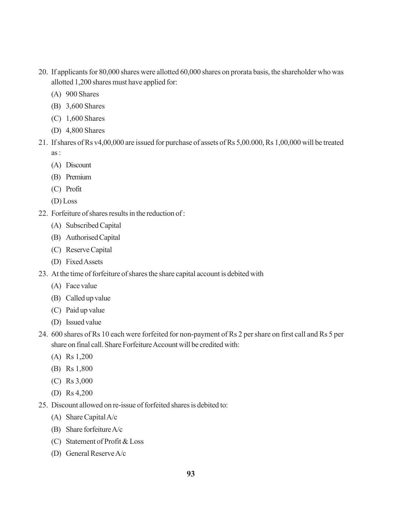 Tripura Board Class 12 Accountency English Workbooks - Page 97
