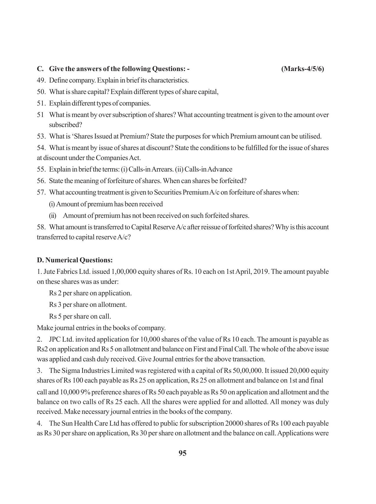 Tripura Board Class 12 Accountency English Workbooks - Page 99