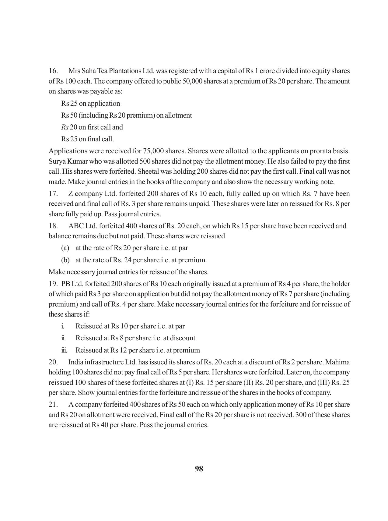 Tripura Board Class 12 Accountency English Workbooks - Page 102
