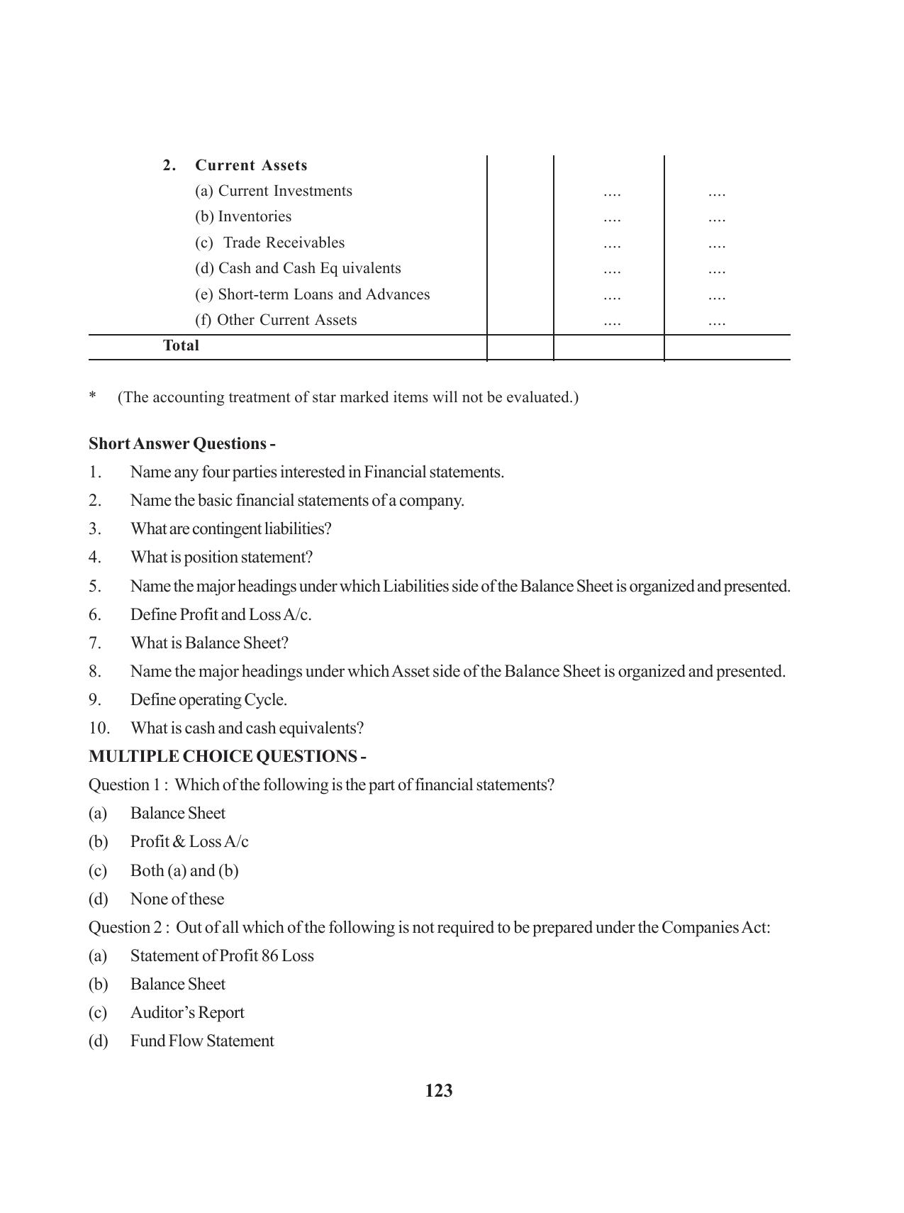 Tripura Board Class 12 Accountency English Workbooks - Page 127