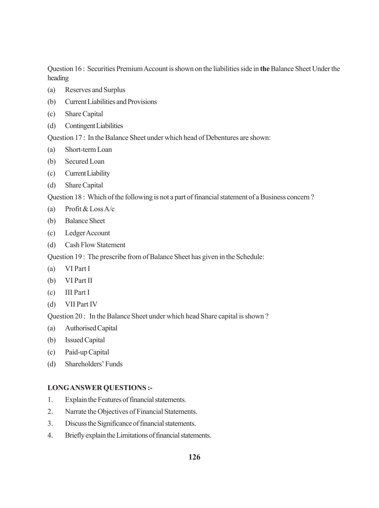 Tripura Board Class 12 Accountency English Workbooks - Page 130