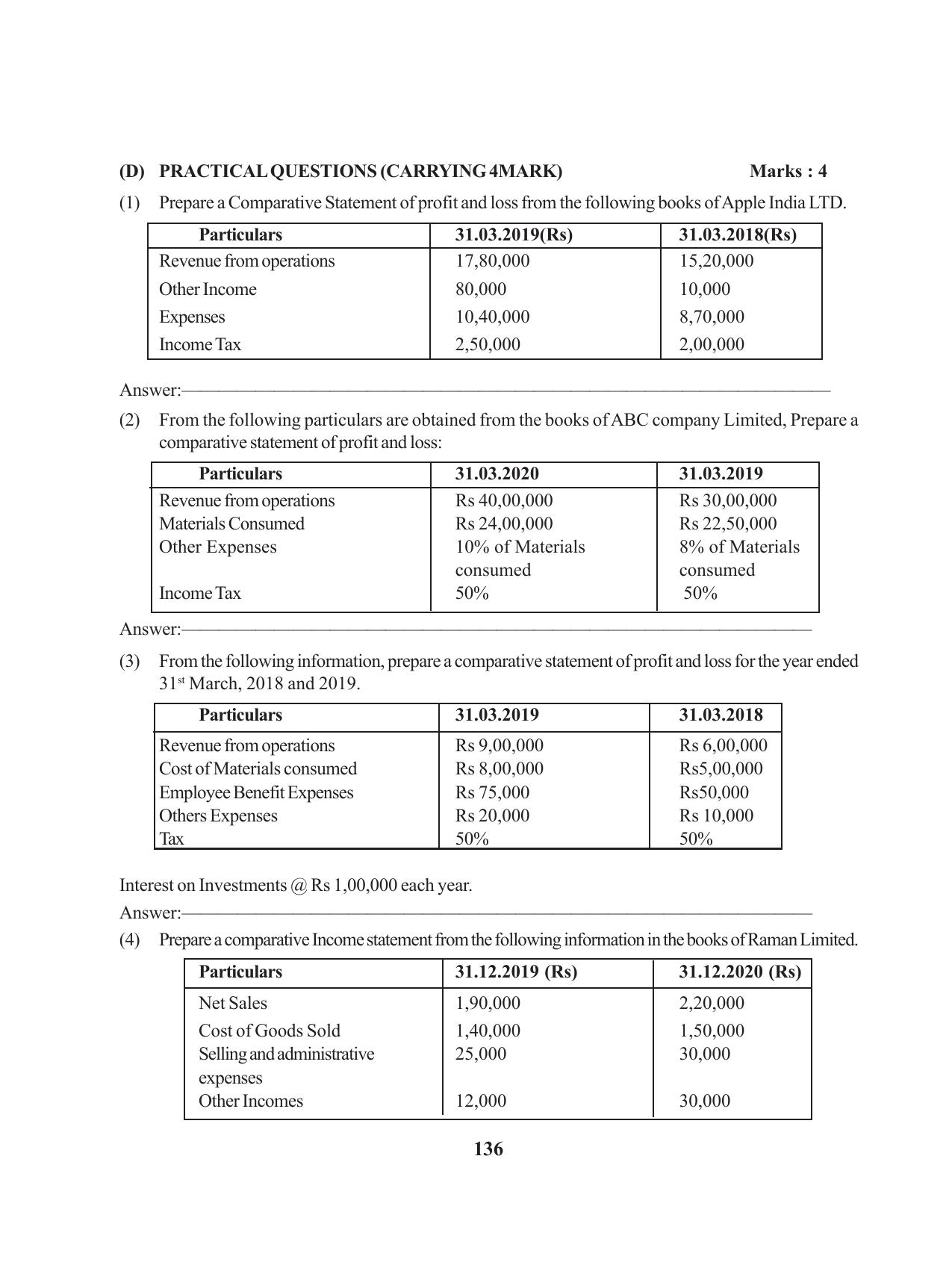 Tripura Board Class 12 Accountency English Workbooks - Page 140