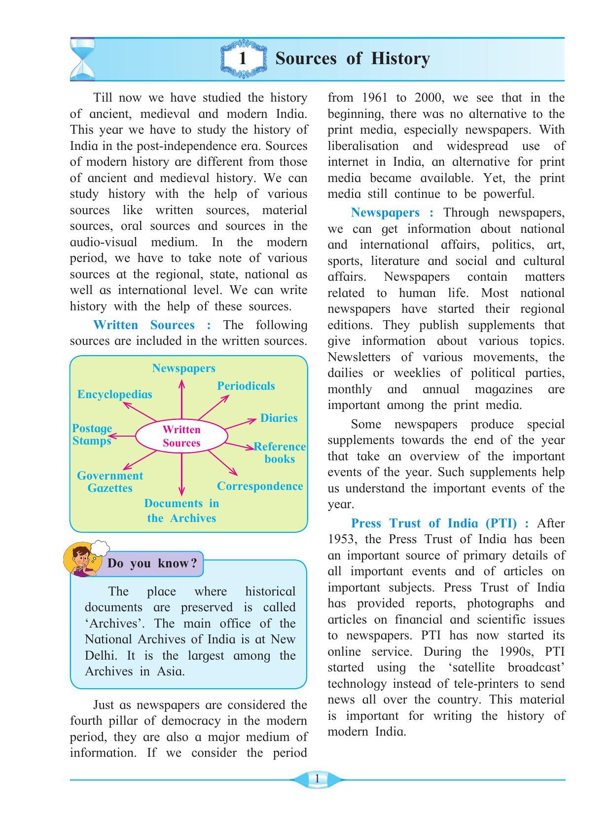 Maharashtra Board Class 9 History & Political Science Textbook - Page 11