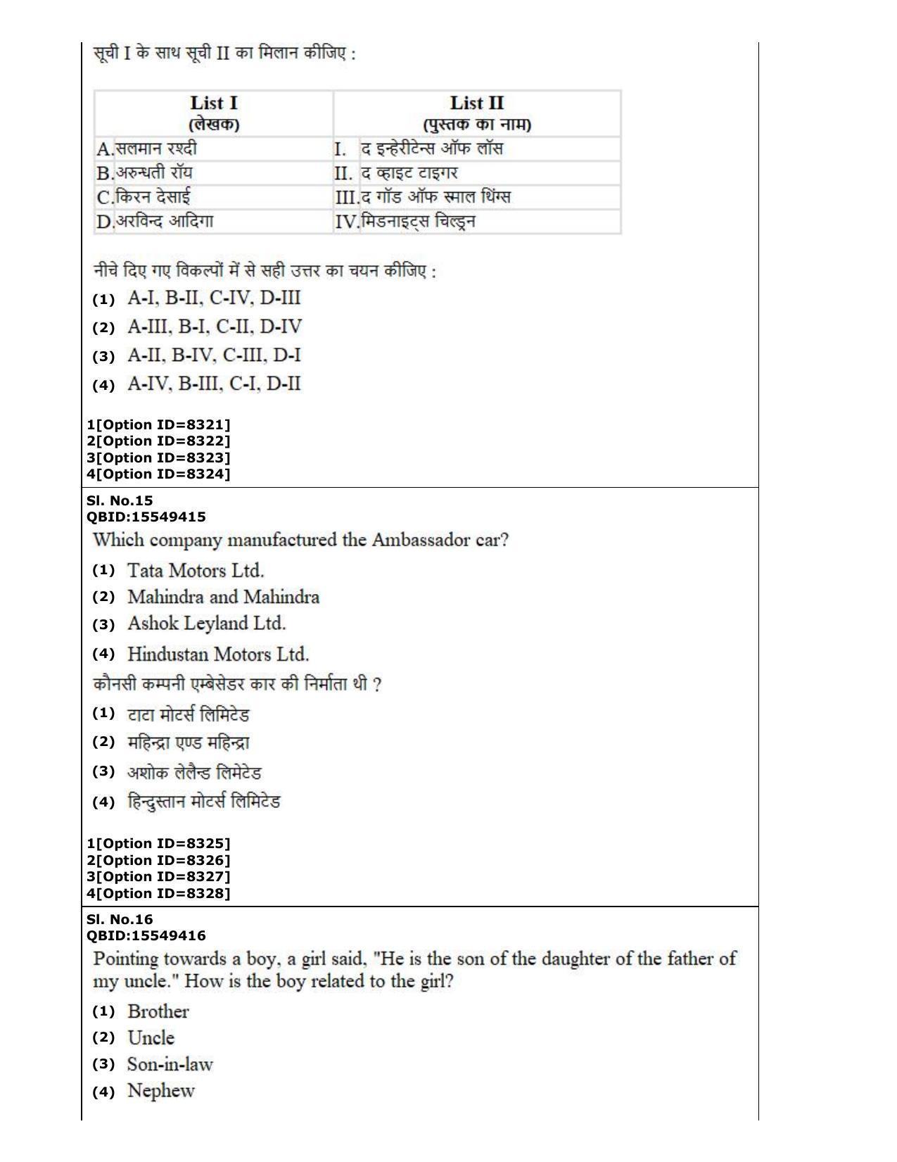 CUET (PG) 2022: PGQP-65 Prachin Vyakarana Navya Vyakarana Vyakarana Sabdabodha Systems & Language Technology  (03-09-2022) Question Paper - Page 10