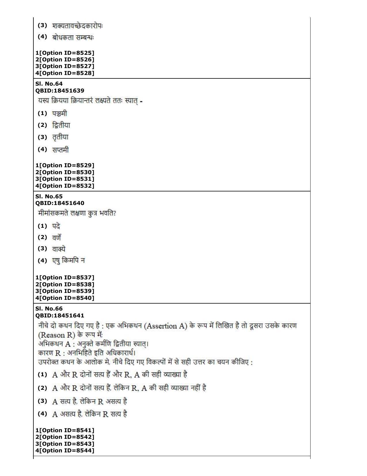 CUET (PG) 2022: PGQP-65 Prachin Vyakarana Navya Vyakarana Vyakarana Sabdabodha Systems & Language Technology  (03-09-2022) Question Paper - Page 25