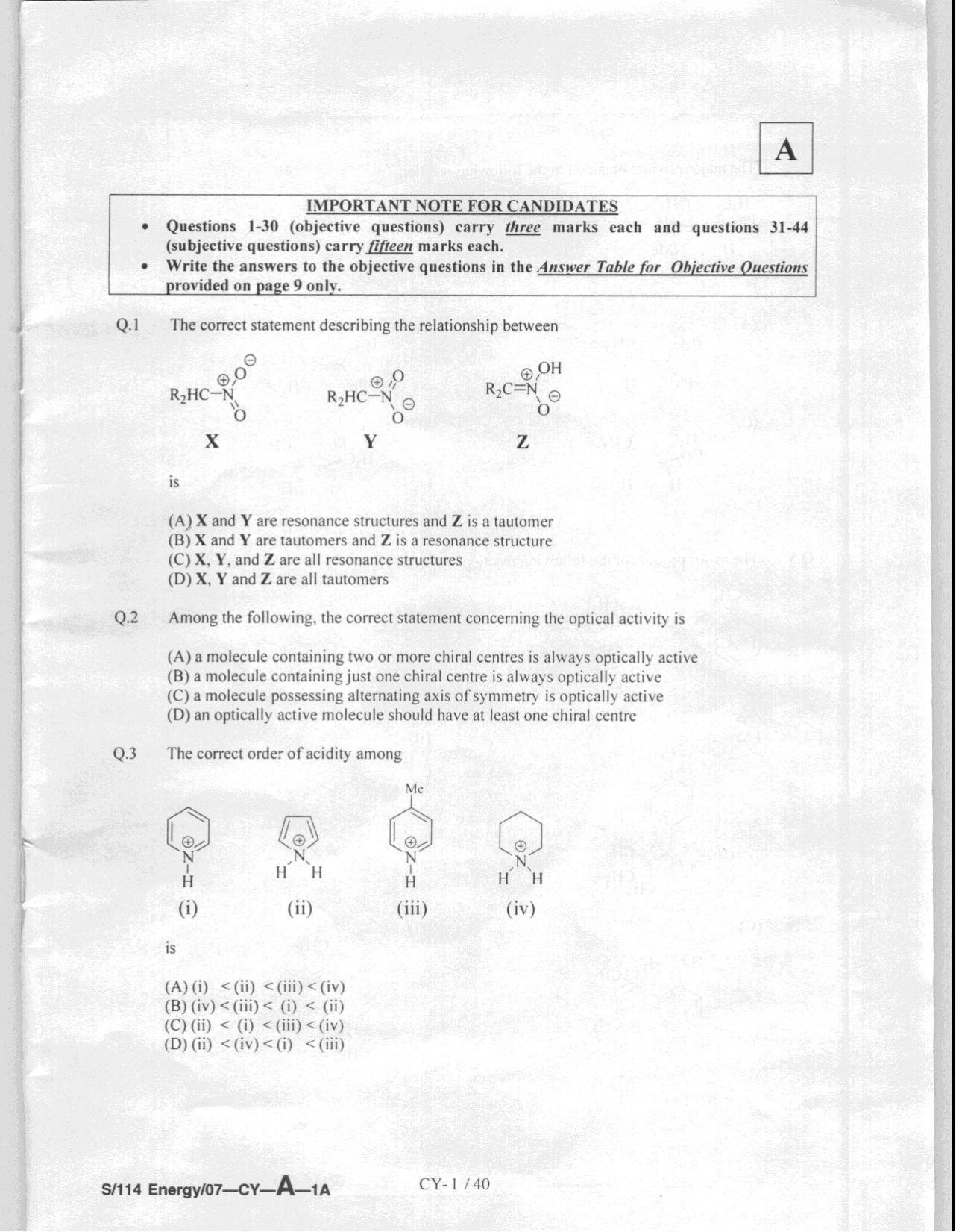 JAM 2008: CY Question Paper - Page 3