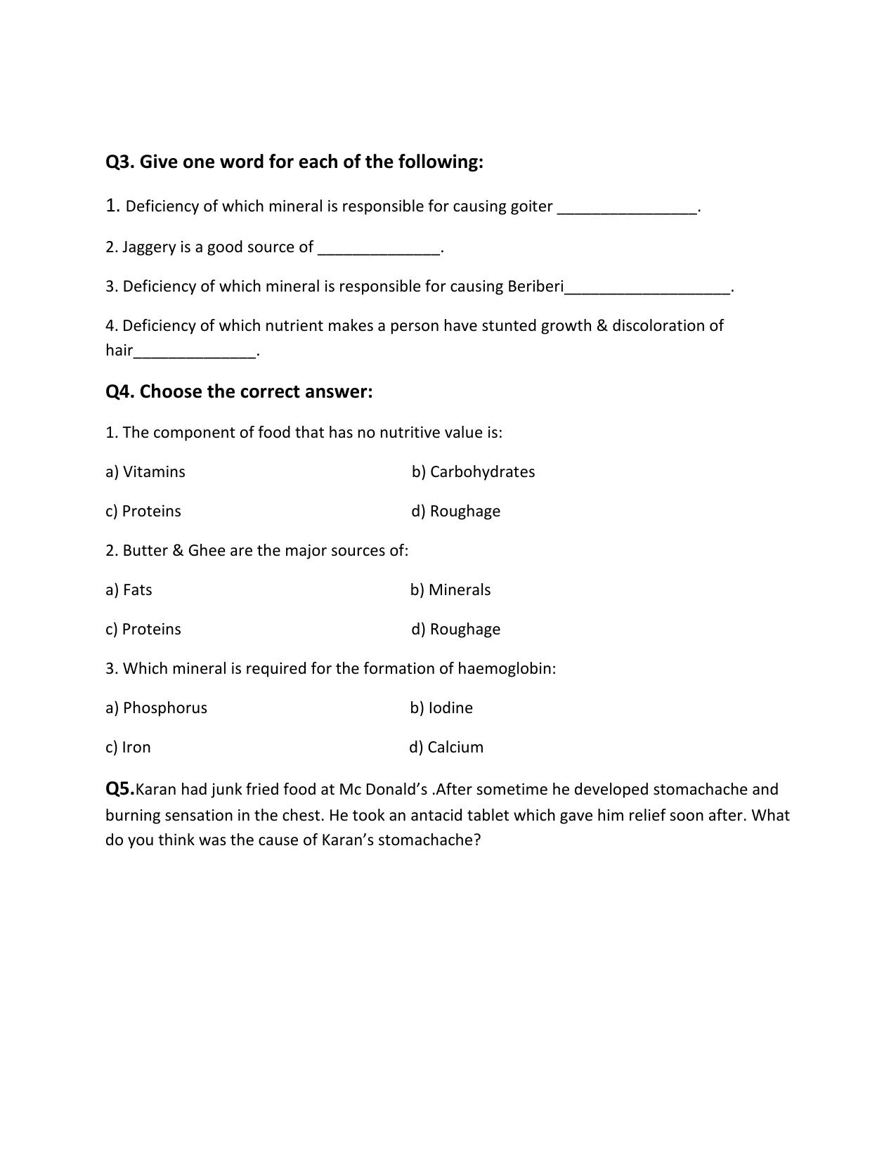 CBSE Worksheets for Class 6 General Science Assignment 7 - Page 2