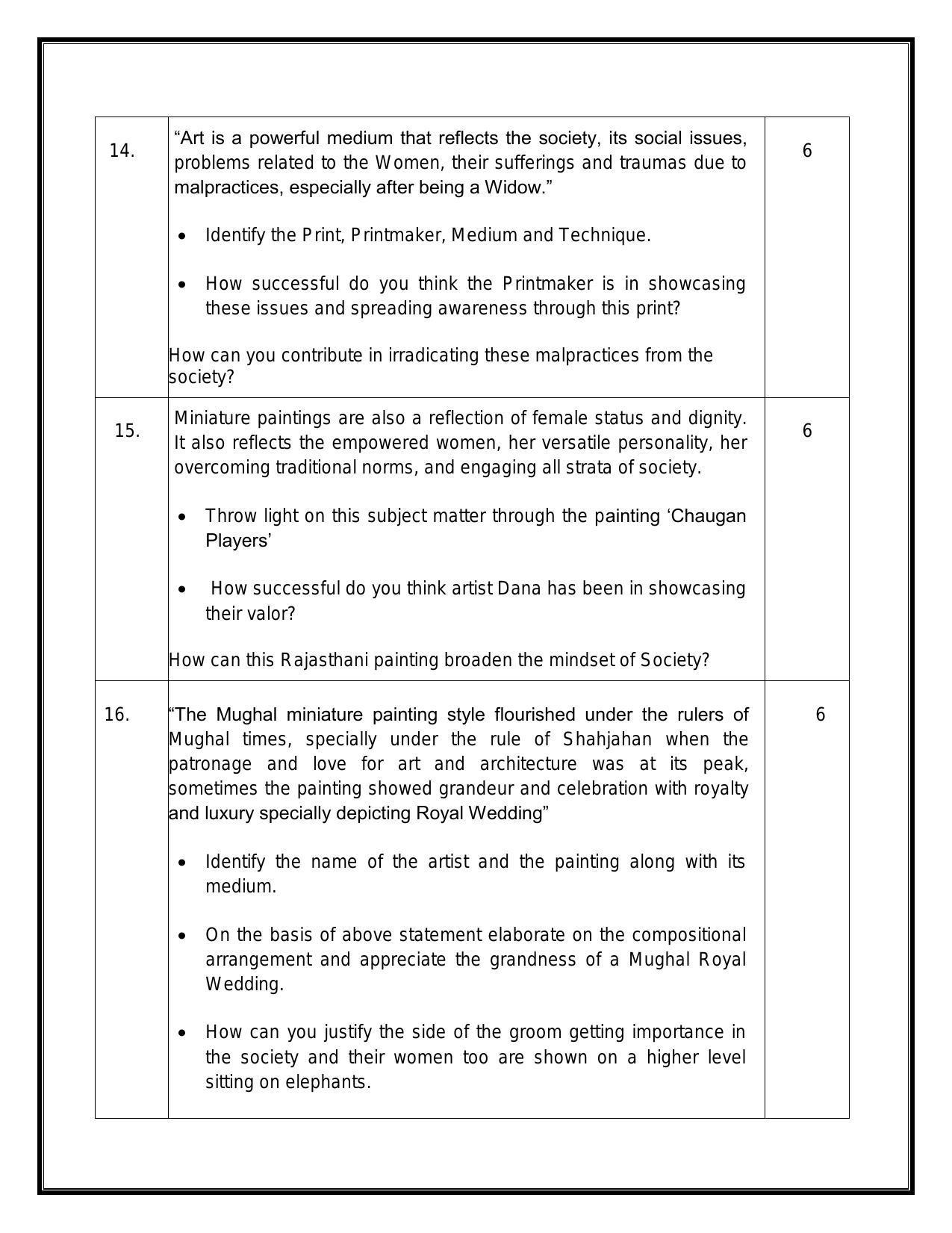 CBSE Class 12 Graphic Sample Paper 2024 - Page 6
