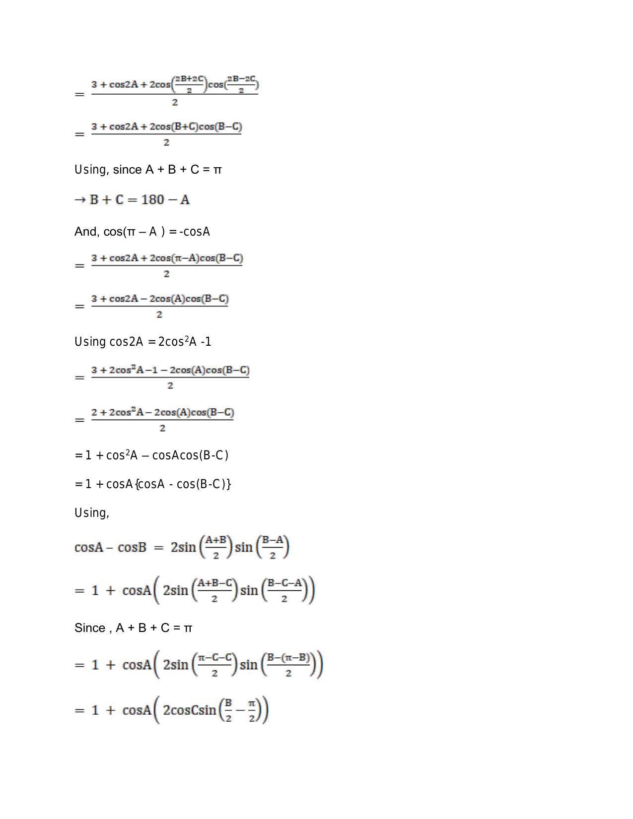 Chapter 16: Conditional Identities Involving Angles of a Triangle: RS Aggarwal Class 11 Solutions  - Page 11