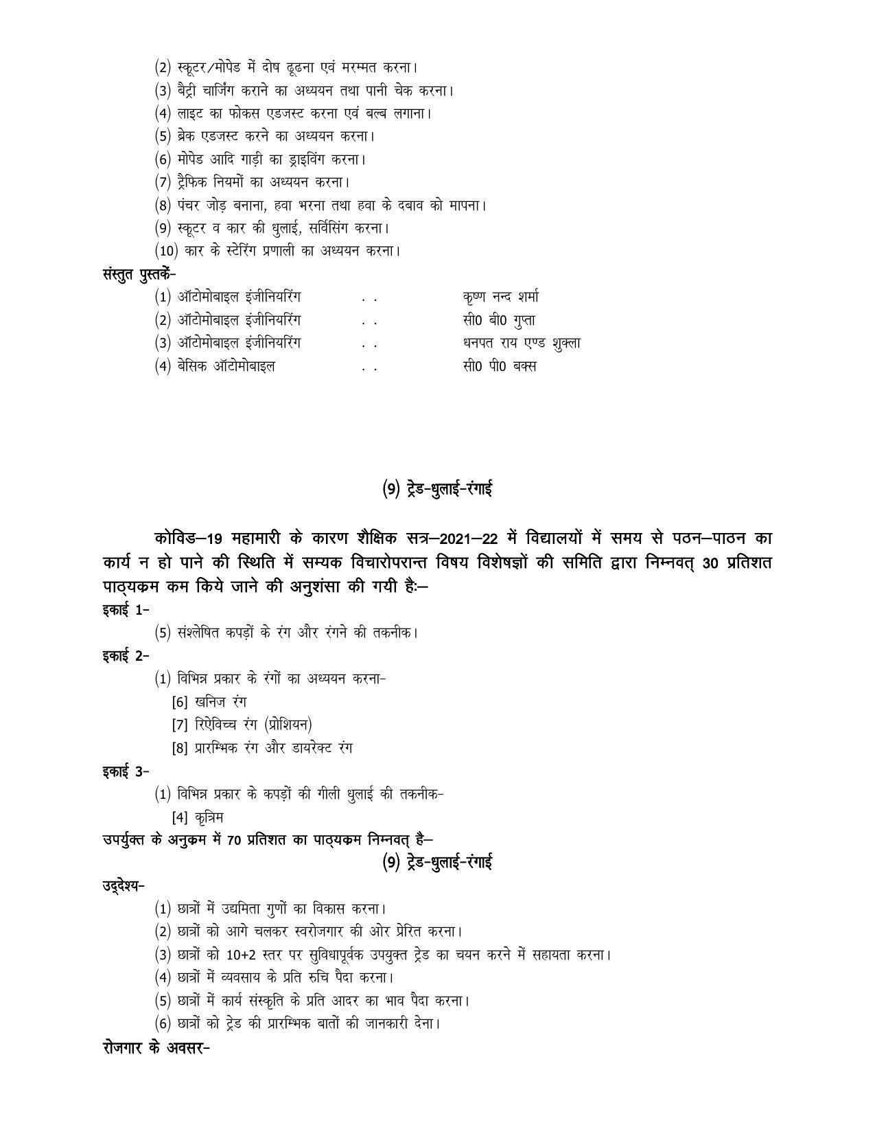 UP Board 10th Syllabus Moral Sports and Physical Education - Page 31